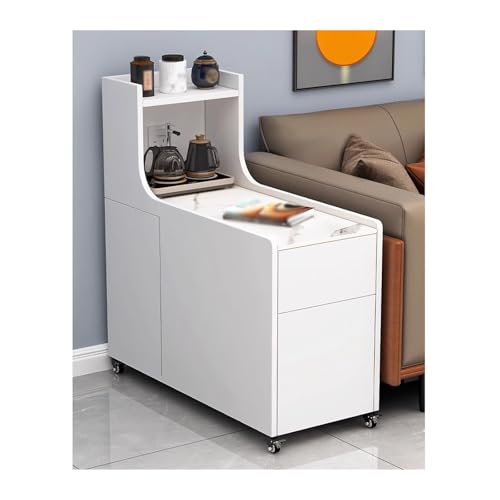 guiling-1986 Buffetschrank mit Stauraum Massivholz Sofa Sideboard Einfache Moderne Wohnzimmer Mobile Sideboard Licht Luxus Seite Kaffee Tisch Schrank Lagerung Lagerschrank(60x40x100cm) von guiling-1986