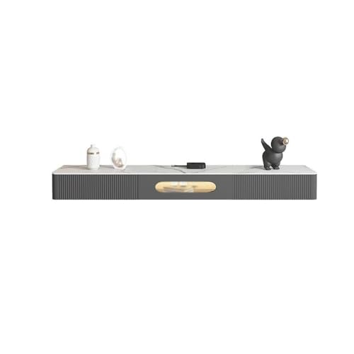 guiling-1986 Hängend TV Board Schwebendes TV-Gerät, wandmontierter TV-Schrank, schwebende Regale mit 2 Schubladen und 1 Tür Schwebende TV Konsole(Groß) von guiling-1986