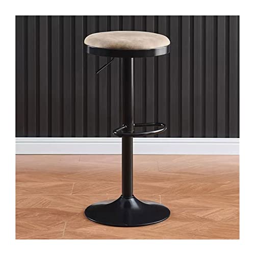 guiling-1986 Hoher Hocker Moderner und einfacher Barhocker mit höhenverstellbarem Esszimmerstuhl mit 360-Grad-Drehung (67-80 cm) Küchenhocker (Schwarz) von guiling-1986