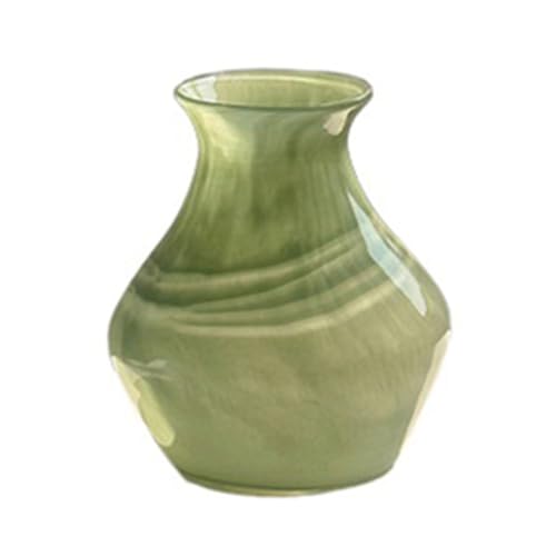 guiling-1986 Vasen Jadeähnliche, wolkengemusterte Glasvase, Blumenarrangement, Heimdekoration, Ornament Deko vase(Klein) von guiling-1986