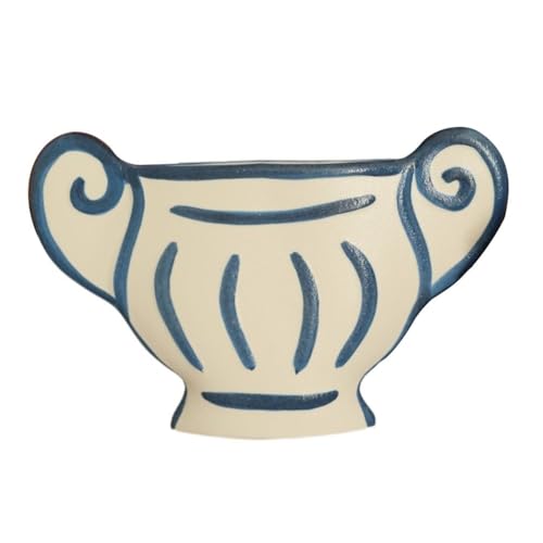 guiling-1986 Vasen Vase im griechischen Stil mit süßem römischen Säulendesign, handgefertigtes Blumengefäß aus Keramik, Heimdekoration Deko vase(Klein) von guiling-1986