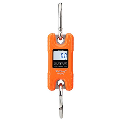 gulang-keng Mini-Kranwaage Tragbare 500 kg / 1000 lb Hochleistungs-Digital-Hängewaage LCD-Display mit Hintergrundbeleuchtung für den heimischen Bauernmarkt Angeln Jagen von LNEE