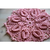 Kleines Rosa Häkeldeckchen, 16 cm, Dekor, Untersetzer, Gehäkelt, Deckchen, Tischläufer, Geschenk, Für Sie, Shabby, Boho, Hygge von gull808