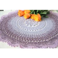 Lavendel Häkeln Deckchen Esteva, Entworfen Von Filipa Carneiro, 65 cm, Baumwolle, Tischdecke, Doilies, Herzstück, Läufer, Tisch, Dekor, Spitze von gull808