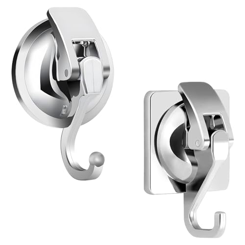 2 Stück Vakuum Saugnapf Haken Extra Stark Badezimmer Saughaken Ohne Bohren Saugnapfhaken Wandhaken Handtuchhaken Saugnäpfe mit Haken für Küche Bad Dusche Tür Fenster Glas Wand Fliesen - Silber 2 Stück Vakuum Saugnapf Haken Extra Stark Badezimmer Saughaken Ohne Bohren Saugnapfhaken Wandhaken Handtuchhaken Saugnäpfe mit Haken für Küche Bad Dusche Tür Fenster Glas Wand Fliesen - Silber von guobinZH
