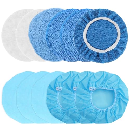 guobinZH 12 Stück Auto Polierhauben Set Weiche Mikrofaser Motorhaube Baumwoll Polierhauben für 230mm-250mm Auto-Poliermaschine zum Autolackpflege Wachspolieren Weiß und Blau guobinZH 12 Stück Auto Polierhauben Set Weiche Mikrofaser Motorhaube Baumwoll Polierhauben für 230mm-250mm Auto-Poliermaschine zum Autolackpflege Wachspolieren Weiß und Blau von guobinZH