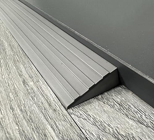 Schwellenrampen, selbstklebende PVC-Rampen for Türöffnungen, 1 m/39 Zoll Türschwellenrampe for Roller-Reduzierrampe(Gray,W30mm*H10mm) von guoiooi