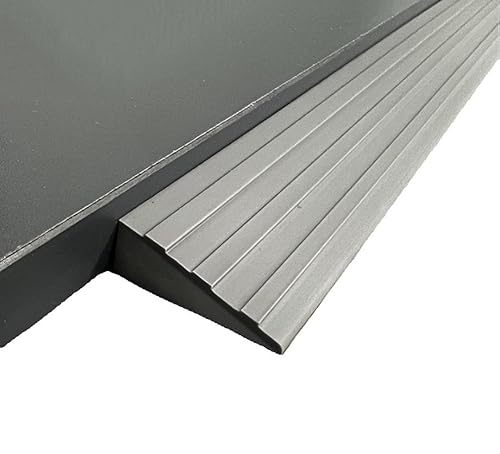 Schwellenrampen Bodenübergangsschwellenstreifen Überbrücken Sie den Höhenabstand zwischen Türrampenfliesen(1m/39in)(Gray,W30mm*H10mm) von guoiooi