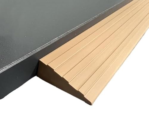 Schwellenrampen Bodenübergangsschwellenstreifen Überbrücken Sie den Höhenabstand zwischen Türrampenfliesen(1m/39in)(Khaki,W80mm*H20mm) von guoiooi