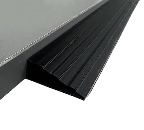 Schwellenrampen Bodenübergangsschwellenstreifen Überbrücken Sie den Höhenabstand zwischen Türrampenfliesen(1m/39in)(Schwarz,W70mm*H15mm) von guoiooi