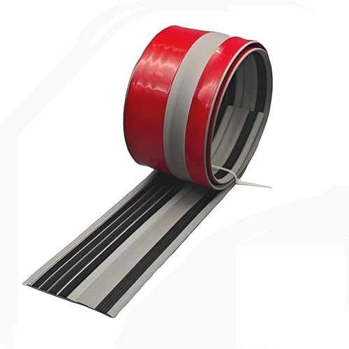 Treppenkantenschutz aus Vinyl-Gummi mit im Dunkeln leuchtendem Streifen, selbstklebendes Treppenkantenschutzband for den Innen- und Außenbereich, Stufenleiste for Treppenstufen(Dark Grey,100in/2. 54m) Treppenkantenschutz aus Vinyl-Gummi mit im Dunkeln leuchtendem Streifen, selbstklebendes Treppenkantenschutzband for den Innen- und Außenbereich, Stufenleiste for Treppenstufen(Dark Grey,100in/2. 54m) von guoiooi
