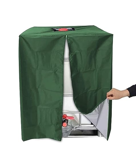 guoiooi IBC Tote Abdeckung passen 275 Gallonen Garten Wassertank, 210D Wassertank-Abdeckung, Heavy Duty Nano Materialien Sonnenschutz Material for Regenwasserfässer (Color : Green) von guoiooi