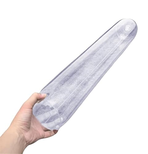 guoiooi Transparentes Campingkissen, aufblasbares Wurfkissen mit Säuleneinsatz, Reisekissen – durchsichtiges Kissen, wasserabweisend(D10xH50CM) von guoiooi
