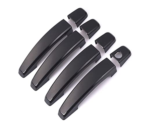 Auto Außentürgriff Auto Türgriff Für Opel Für Astra H 2004-2009 Für Astra J 2010-2015 Chrom Schwarz Auto Türgriff Abdeckung Trim Aufkleber Styling Zubehör (Größe : Schwarz) von guostar