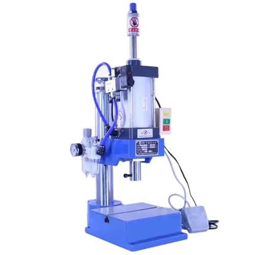 Pneumatische Stanzmaschine, Desktop-Stanzpresse mit 2 Tasten, einstellbarem Zylinderhub, Zylinderhub Pneumatische Presse 0.4-0.7 Mpa Betriebsdruck, pneumatische Presse für Blechstanzpresse,300kg von guoyjmm