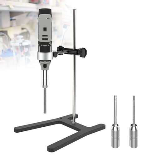 guoyjmm Hand Homogenisator, Labor Dispergierer Emulgator, Geschwindigkeit einstellbar, mit 3 Arbeitsköpfen, Labor Zellgewebe Zerkleinerer Mischer, für Tiergewebe, Lebensmittel, Medizin,Charge+Base von guoyjmm
