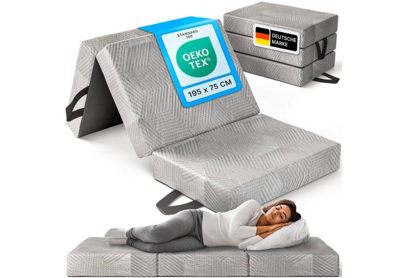 Klappmatratze Memory-Komfortkern, gurkler, 15 cm hoch, (Visco-Schaum, Gästematratze & Faltmatratze), Bequem & waschbar von gurkler