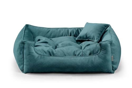 gutekissen® Exklusiv Stoff Hundebett Hundeliege Hundekissen Hundeliege Hundeliege Hundeliege - Langlebige Materialien und hohe Qualität Basel XS-3XL (3XL-130x110, Smaragd) von gutekissen