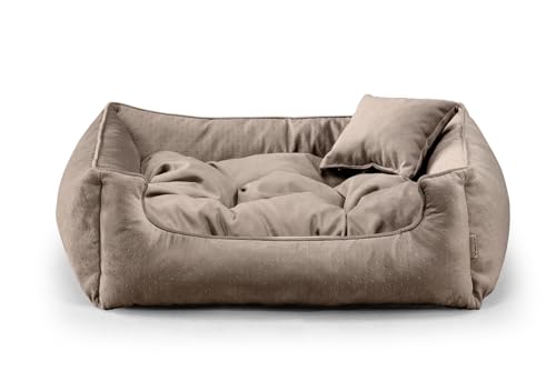 gutekissen® Exklusiv Stoff Hundebett Hundeliege Hundekissen Hundeliege Hundeliege Hundeliege - Langlebige Materialien und hohe Qualität Basel XS-3XL (XS-55x45, Braun) von gutekissen