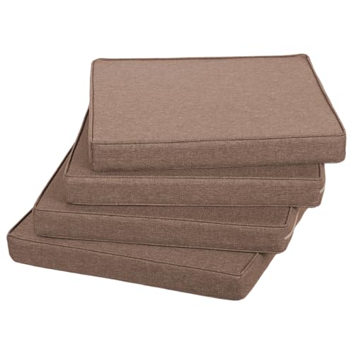 Gutekissen® Stuhlkissen Polsterauflage Auflage für Stühle/Bänke für Haus und Garten Sitzauflage Gartenkissen Sitzkissen viele Farben FK5 (40x40, Beige, 2) von Gutekissen