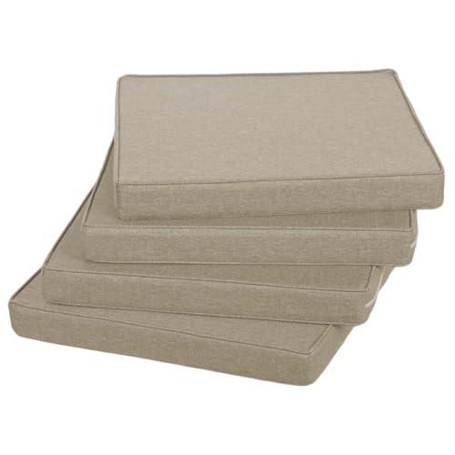 Gutekissen® Stuhlkissen Polsterauflage Auflage für Stühle/Bänke für Haus und Garten Sitzauflage Gartenkissen Sitzkissen viele Farben FK5 (40x40, Creme, 2) von Gutekissen