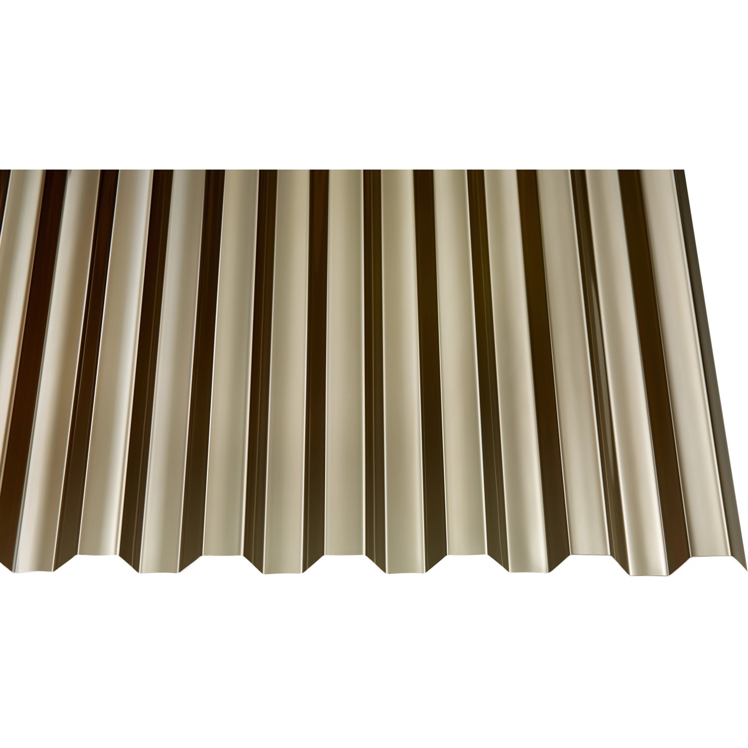 Profilplatte PC 0,8 mm Trapez 3500 mm x 1040 mm Bronce von guttagliss