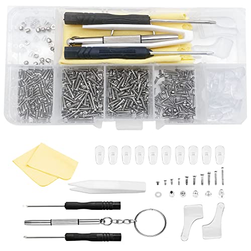 Glasses Repair, 527 Pieces， Mini Schraubendreher Set ，Glasses Repair Kit, with Tweezers, Präzisions Wechseleinsätze Screwdriver ，Suitable for Most Glasses, von gvivej