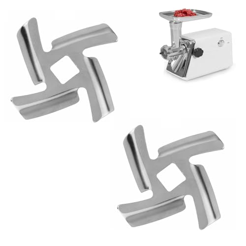 Fleischwolf Messer, 2 Stück Fleischwolf Cutter, Fleischwolfklinge aus Edelstahl, Fleischmühlen Zubehör für Mixer und Chopper, 5# Fleischwolf Messer, 2 Stück Fleischwolf Cutter, Fleischwolfklinge aus Edelstahl, Fleischmühlen Zubehör für Mixer und Chopper, 5# von gvivej