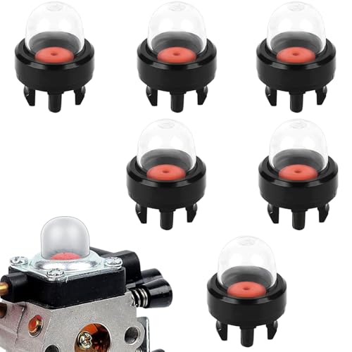 Primer Pumpe, 6 Stück Primer Bulb, Vergaser Primer Pumpe, Kraftstoffpumpe Vergaser, Snap in Primer Bulb Pump, für Rasenmäher, Kettensägen, Gebläse und Trimmer von gvivej