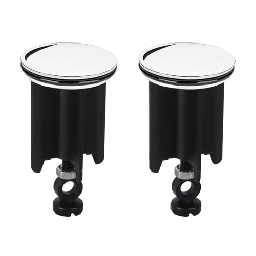 Waschbeckenstöpsel, 2 Stücke Waschbeckenstöpsel 40mm, Abflussstopfen Waschbecken, Universal Waschbeckenstöpsel 40mm Chrom Abflussstopfen, Abflussstopfen Stöpsel, Abfluss Stöpsel mit Dichtung, Schwarz Waschbeckenstöpsel, 2 Stücke Waschbeckenstöpsel 40mm, Abflussstopfen Waschbecken, Universal Waschbeckenstöpsel 40mm Chrom Abflussstopfen, Abflussstopfen Stöpsel, Abfluss Stöpsel mit Dichtung, Schwarz von gvivej