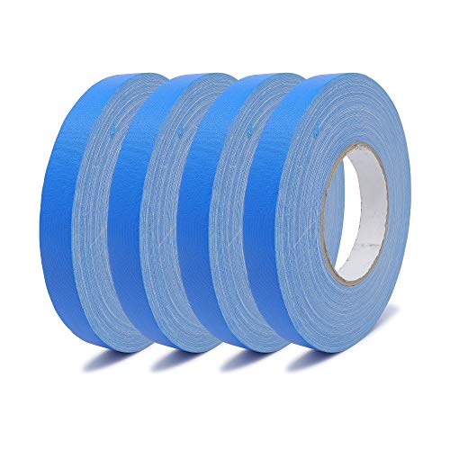 gws 4 Rollen Gewebeklebeband, premium Panzertape in Profi-Qualität mit Natur-Kautschukkleber, Wasserdicht, Breite: 19mm Länge: 50m, Farbe: Blau von gws