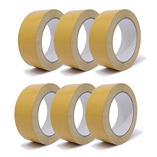 gws 6 Rollen Doppelseitiges Verlegeband - Stark klebendes Teppichband für Teppich & PVC-Böden - Profi-Qualität je Rolle 25 m x 38 mm von gws