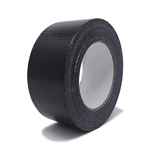 gws Gewebe-Klebeband Premium Qualität | Naturkautschuk-Panzer-Duct-Tape | von Hand reißbar | Steinband | Länge 50m (1 Rolle, schwarz, 50 mm) von gws