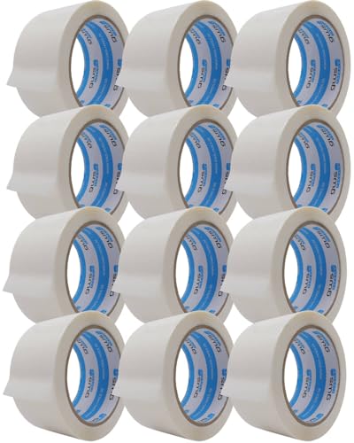 gws Paketklebeband; Geräuscharmes Universalklebeband zum Verpacken von Paketen; Hohe Klebekraft, Profi-Qualität; 66 m Länge 50 mm breite (12, weiß) von gws