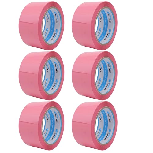 gws Paketklebeband; Geräuscharmes Universalklebeband zum Verpacken von Paketen; Hohe Klebekraft, Profi-Qualität; 66 m Länge 50 mm breite (6, pink) von gws