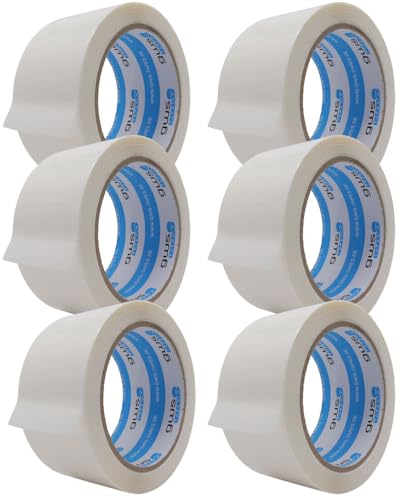 gws Paketklebeband; Geräuscharmes Universalklebeband zum Verpacken von Paketen; Hohe Klebekraft, Profi-Qualität; 66 m Länge 50 mm breite (6, weiß) von gws