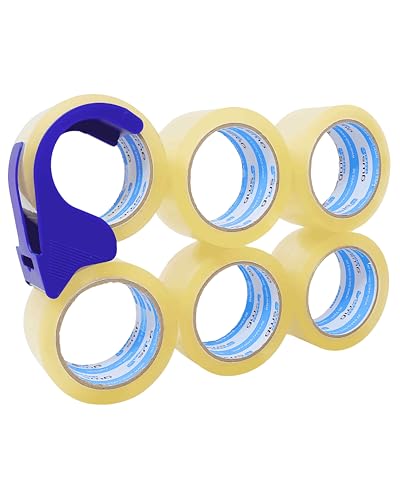 gws Paketklebeband 6 Rollen farblos Geräuscharmes Universalklebeband zum Verpacken von Paketen - mit Abroller 66 m Länge 50 mm Breite gws Paketklebeband 6 Rollen farblos Geräuscharmes Universalklebeband zum Verpacken von Paketen - mit Abroller 66 m Länge 50 mm Breite von gws