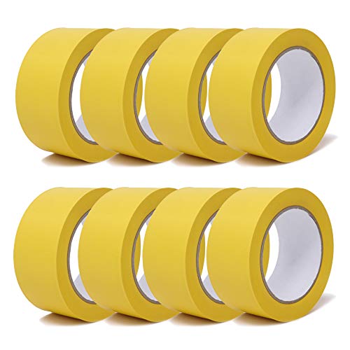gws Putzband PVC gerippt Abklebeband 8 Rollen von Hand reißbar Maler-Schutzband in Profi-Qualität versch. Farben & Breiten Länge: 33 m x 50 mm breit von gws