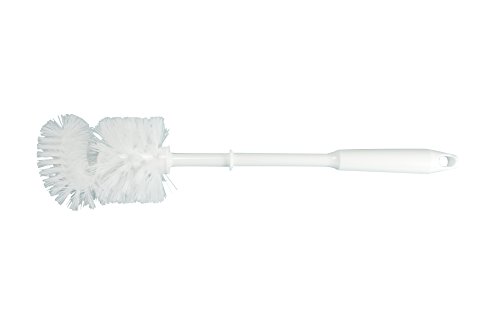 gws WC Bürste mit Randreiniger 2er Set - Weiße WC Ersatzbürste 40cm, Für Standardgarnituren von gws