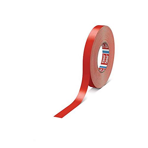 tesa Band 4651 Premium Gewebeband - Starke Klebkraft, versch. Breiten & Farben (50m x 12mm, rot) von gws