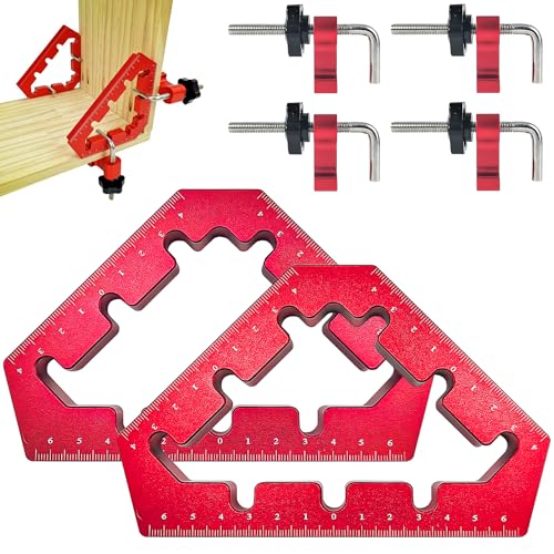 Ein Satz von Zwei Positionierwinkel, Rechtwinklige Klemmen aus Aluminiumlegierung, 45/90 Grad Winkelspanner, Grad Positionierwinkel für Möbel, Positionierwinkel Rechtwinklige Klemmen von gxwcyi