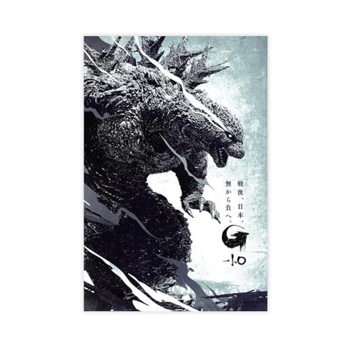 gyhac Godzilla Minus One (2023) Kunstdruck, Filmposter, Leinwand, Poster, Schlafzimmer, Dekoration, Landschaft, Büro, Raumdekoration, Geschenk, 60 x 90 cm von gyhac