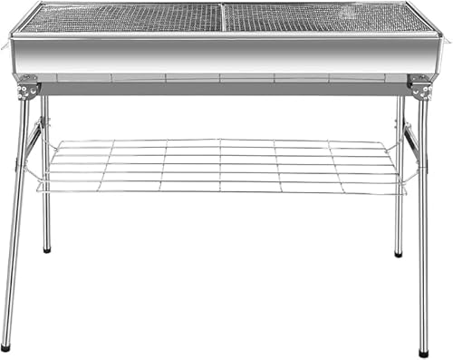gzcmxh Tragbarer Outdoor Barbecue Grill Faltbarer Kohlegrill BBQ Outdoor Camping Barbecue Grill Holzkohlegrill (Larger) von gzcmxh