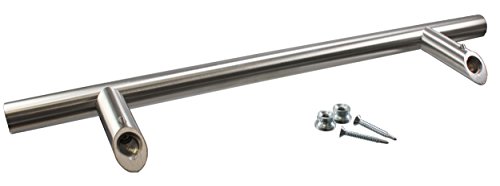 h Haustürgriff Edelstahl Vanessa, Stoßgriff mit 45° schrägen Stützen L=1450 mm, A=900 mm (1 ST) von heicko