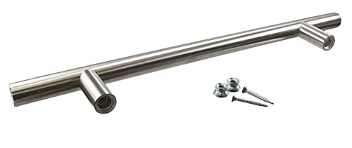 heicko Haustürgriff Edelstahl Vanessa, Stoßgriff mit 90° Stützen L=400 mm, A=300 mm (1 ST) von heicko