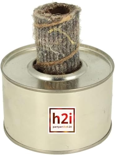 h2i 2 Fackeltöpfe | Paraffin Partyfeuer mit Baumwolldocht | Ø 10 cm | Brenndauer ca. 180 min |a| perfekte Beleuchtung für Garten & Outdoor-Events | Bodenfackel für unvergessliche Abendveranstaltungen von h2i