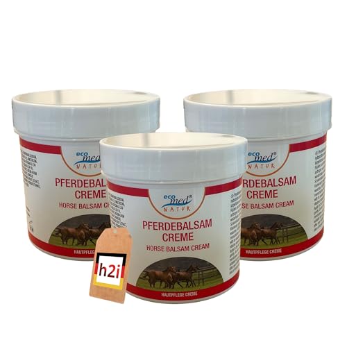 h2i Pferdebalsam Creme | 3 x 250 ml | erfrischend und vitalisierend | schnelleinziehendes Sportgel von h2i