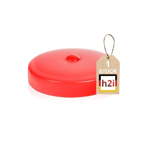 h2i Pfostenkappe | Kunststoff Rot | Ø 101 mm | 1 Stk. | Runde Abdeckkappe für Garten Holzpfosten Pfostenträger & Zaunpfosten in Pyramidenform | Wetterschutz für Holz-Balken & Pfosten von h2i