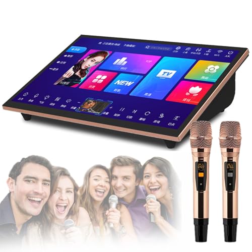 18.5 Inch Portable Karaoke System, 1T/2T /3T/4T/6T/8T Capacitive Touch Screen Karaoke Machine with 2 Wireless Mic for Family Parties Bar, for Singing, Movie Watching, Games, YouTube,Black-500G 18.5 Inch Portable Karaoke System, 1T/2T /3T/4T/6T/8T Capacitive Touch Screen Karaoke Machine with 2 Wireless Mic for Family Parties Bar, for Singing, Movie Watching, Games, YouTube,Black-500G von hKjPlvf