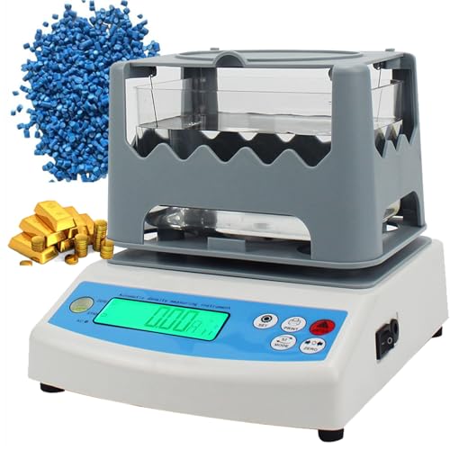 Digital Electronic Gold Purity Tester Machine Solid Density Meter,Electronic Solids Densimeter,High-Precision Metal Purity Analyzer,Plastic Rubber Density Meter, for Industrial Lab Equipment,600g von hKjPlvf